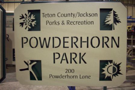 laser cut park signs