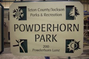 Metal laser cut park signs