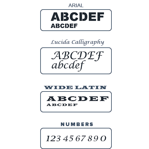 Font Options For Name Signs