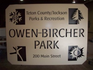 park custom metal sign